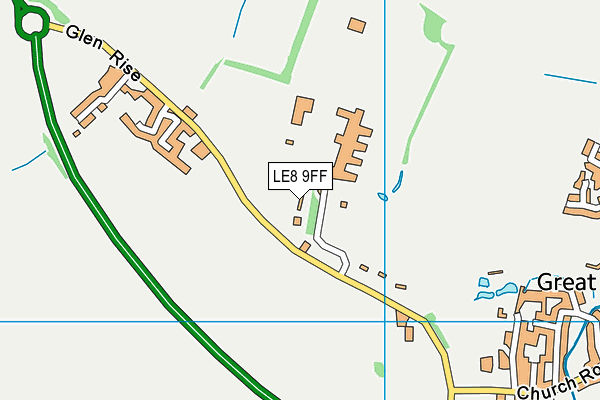 LE8 9FF map - OS VectorMap District (Ordnance Survey)