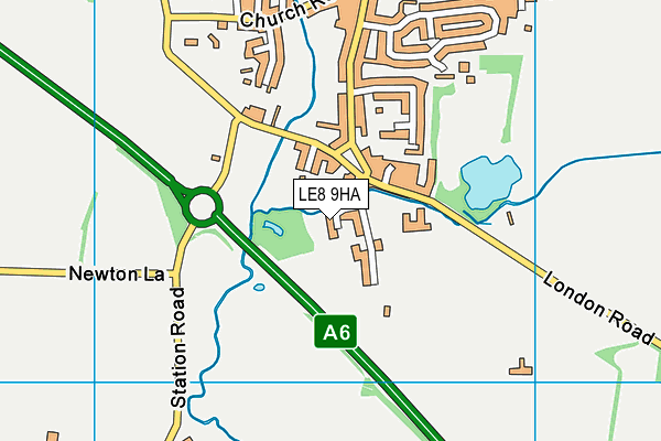 LE8 9HA map - OS VectorMap District (Ordnance Survey)