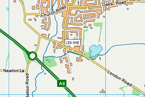 LE8 9HE map - OS VectorMap District (Ordnance Survey)