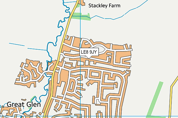 LE8 9JY map - OS VectorMap District (Ordnance Survey)