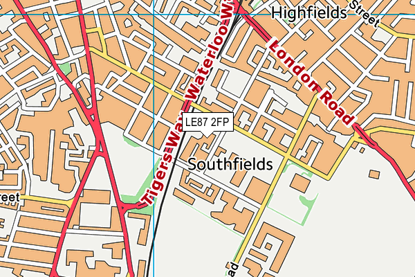 LE87 2FP map - OS VectorMap District (Ordnance Survey)