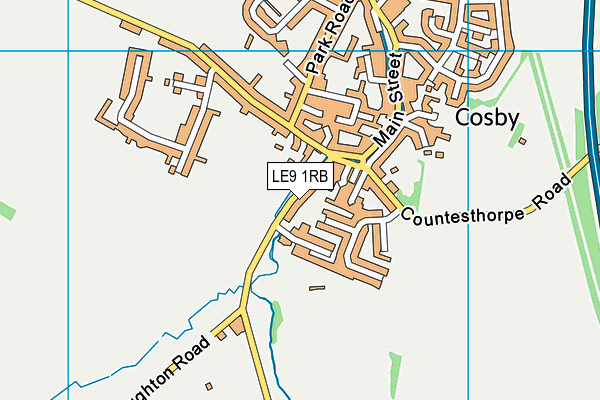 LE9 1RB map - OS VectorMap District (Ordnance Survey)