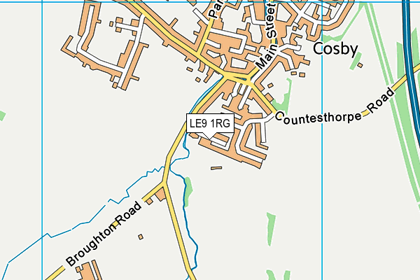 Cosby Golf Club map (LE9 1RG) - OS VectorMap District (Ordnance Survey)
