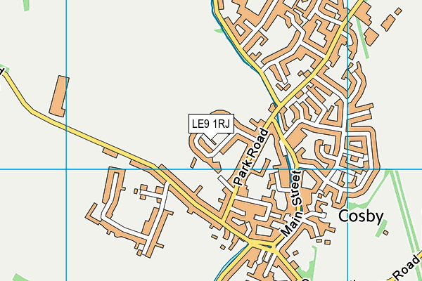 LE9 1RJ map - OS VectorMap District (Ordnance Survey)