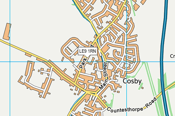 LE9 1RN map - OS VectorMap District (Ordnance Survey)