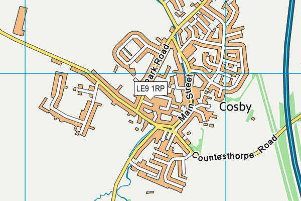 LE9 1RP map - OS VectorMap District (Ordnance Survey)