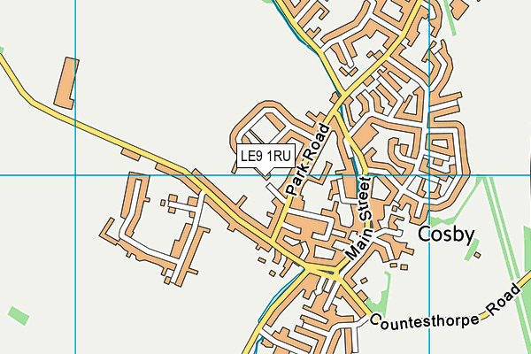 LE9 1RU map - OS VectorMap District (Ordnance Survey)