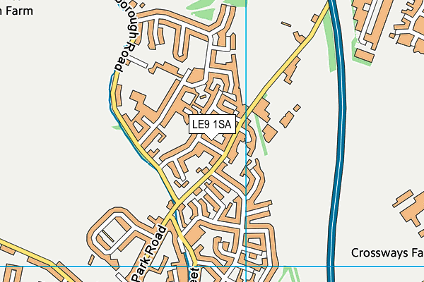 LE9 1SA map - OS VectorMap District (Ordnance Survey)