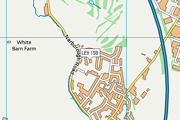 LE9 1SB map - OS VectorMap District (Ordnance Survey)