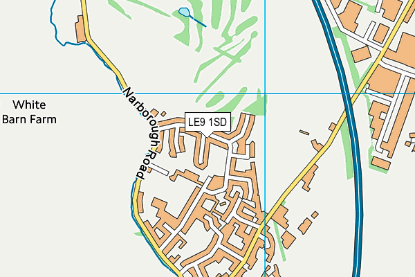 LE9 1SD map - OS VectorMap District (Ordnance Survey)