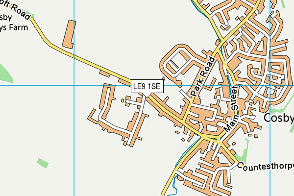 LE9 1SE map - OS VectorMap District (Ordnance Survey)