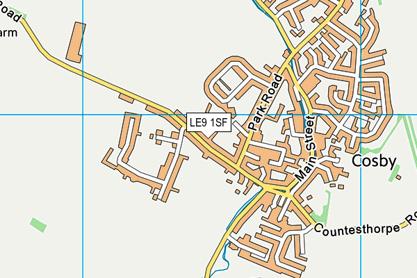 LE9 1SF map - OS VectorMap District (Ordnance Survey)