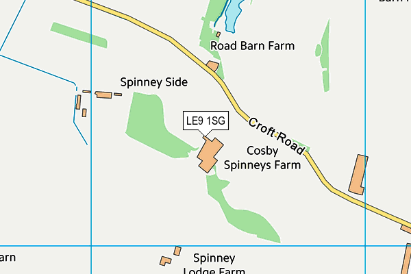 LE9 1SG map - OS VectorMap District (Ordnance Survey)