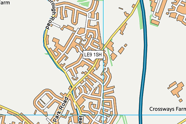 LE9 1SH map - OS VectorMap District (Ordnance Survey)
