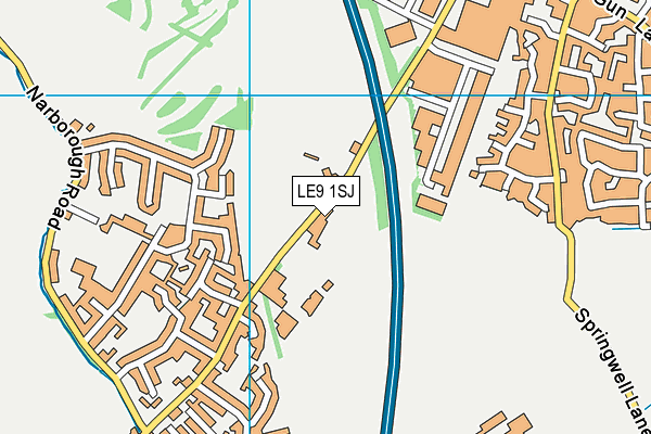 Saffron Dynamo Fc map (LE9 1SJ) - OS VectorMap District (Ordnance Survey)