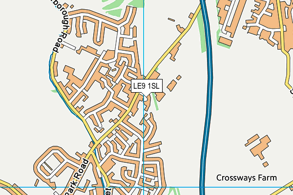 LE9 1SL map - OS VectorMap District (Ordnance Survey)