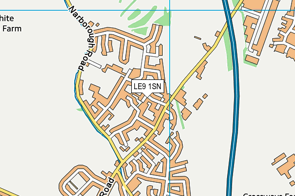 LE9 1SN map - OS VectorMap District (Ordnance Survey)