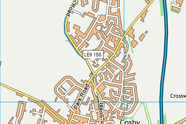 LE9 1SS map - OS VectorMap District (Ordnance Survey)