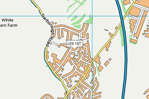 LE9 1ST map - OS VectorMap District (Ordnance Survey)