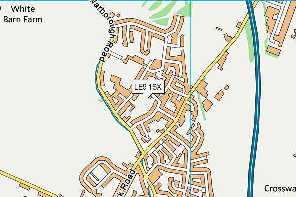 LE9 1SX map - OS VectorMap District (Ordnance Survey)