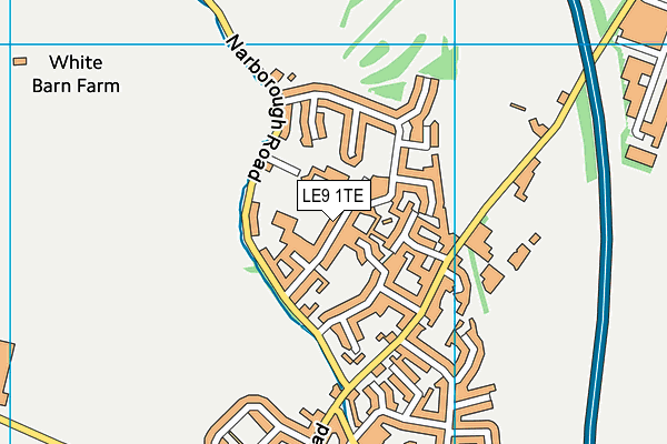 LE9 1TE map - OS VectorMap District (Ordnance Survey)