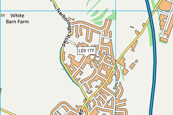 LE9 1TF map - OS VectorMap District (Ordnance Survey)