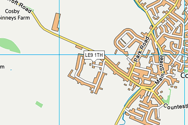 LE9 1TH map - OS VectorMap District (Ordnance Survey)