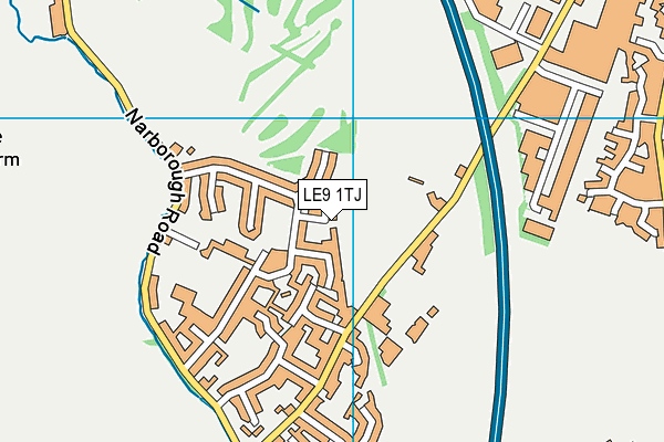LE9 1TJ map - OS VectorMap District (Ordnance Survey)