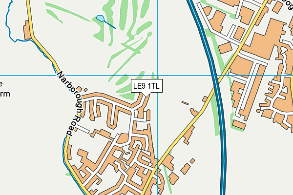 LE9 1TL map - OS VectorMap District (Ordnance Survey)