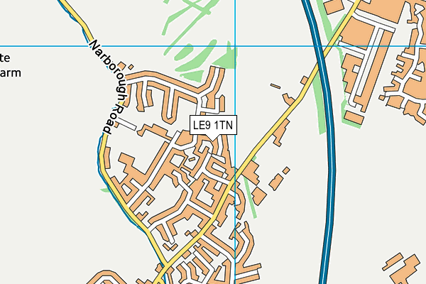 LE9 1TN map - OS VectorMap District (Ordnance Survey)