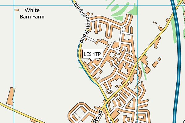LE9 1TP map - OS VectorMap District (Ordnance Survey)
