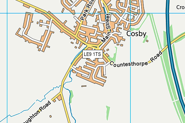 LE9 1TS map - OS VectorMap District (Ordnance Survey)