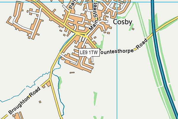 LE9 1TW map - OS VectorMap District (Ordnance Survey)