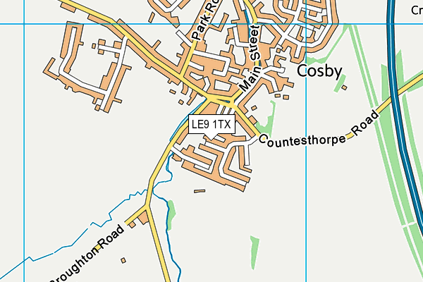 LE9 1TX map - OS VectorMap District (Ordnance Survey)