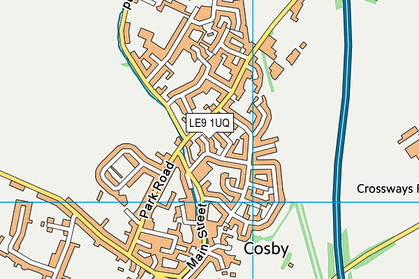 LE9 1UQ map - OS VectorMap District (Ordnance Survey)