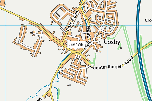 LE9 1WE map - OS VectorMap District (Ordnance Survey)