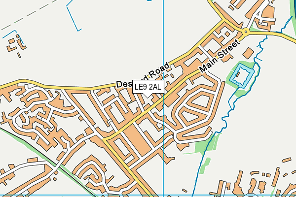 LE9 2AL map - OS VectorMap District (Ordnance Survey)