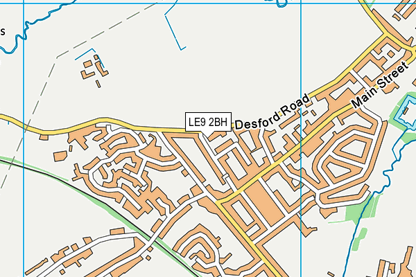 LE9 2BH map - OS VectorMap District (Ordnance Survey)