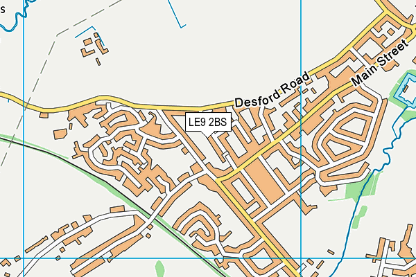 LE9 2BS map - OS VectorMap District (Ordnance Survey)