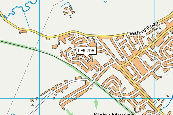 LE9 2DR map - OS VectorMap District (Ordnance Survey)