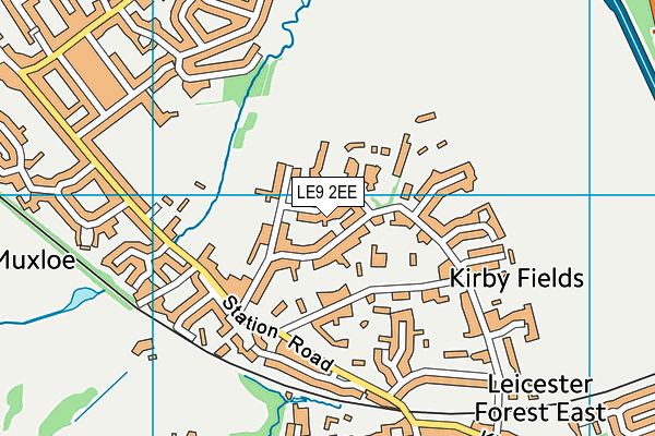 LE9 2EE map - OS VectorMap District (Ordnance Survey)