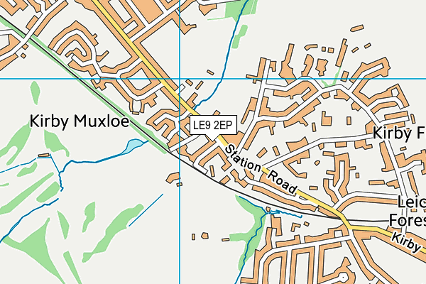 Map of KIRBY MUXLOE GOLF CLUB LIMITED(THE) at district scale