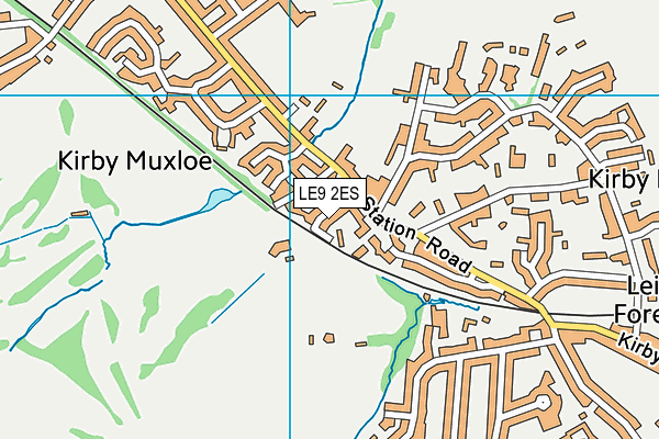LE9 2ES map - OS VectorMap District (Ordnance Survey)