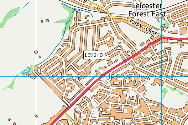 LE9 2HD map - OS VectorMap District (Ordnance Survey)