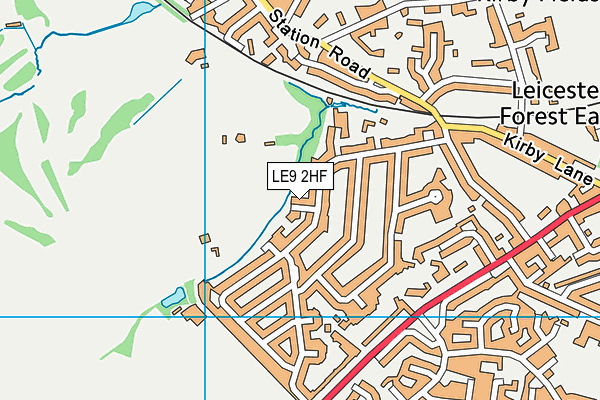 LE9 2HF map - OS VectorMap District (Ordnance Survey)