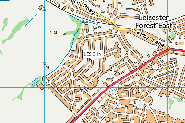 LE9 2HN map - OS VectorMap District (Ordnance Survey)