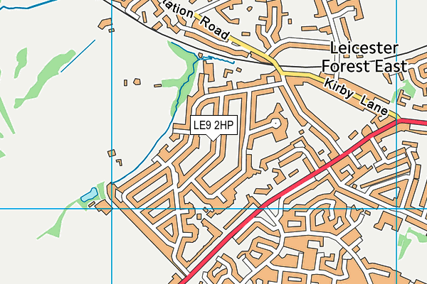 LE9 2HP map - OS VectorMap District (Ordnance Survey)