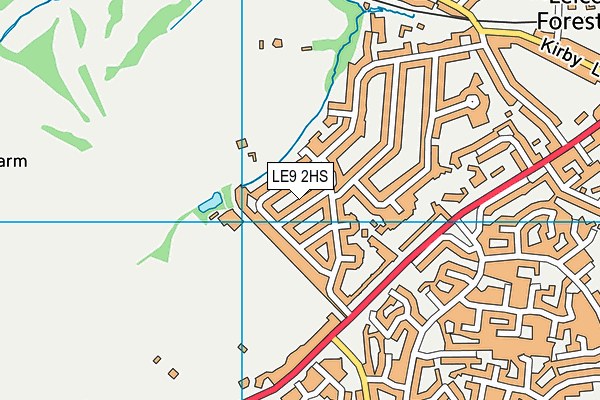 LE9 2HS map - OS VectorMap District (Ordnance Survey)