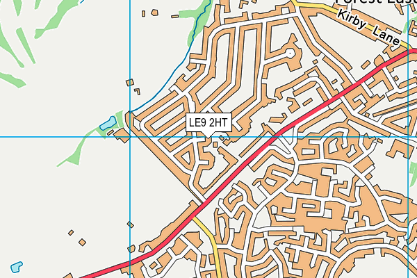 LE9 2HT map - OS VectorMap District (Ordnance Survey)