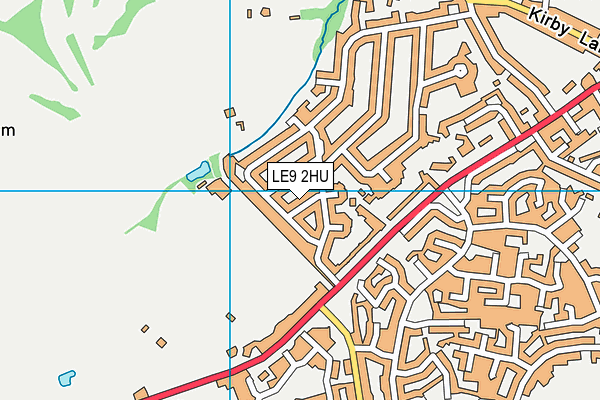 LE9 2HU map - OS VectorMap District (Ordnance Survey)